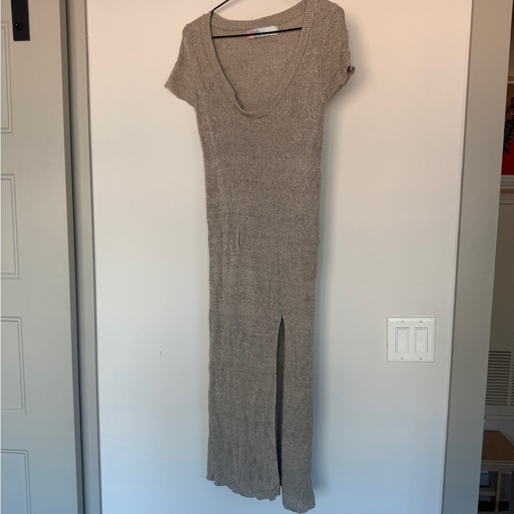 Free People Beach Tan Knit Dress